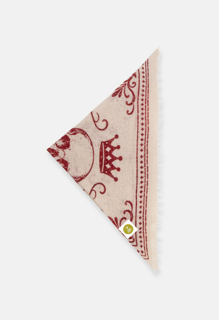 Bandana Skull Swizzle/Red XL mit Fransen