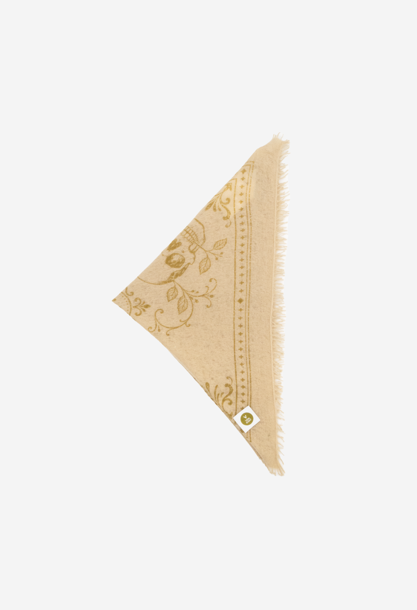 Bandana Skulls Biscotti/Bronze with Fringes