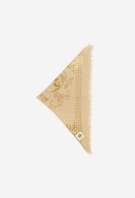 Bandana Skulls Biscotti/Bronze with Fringes