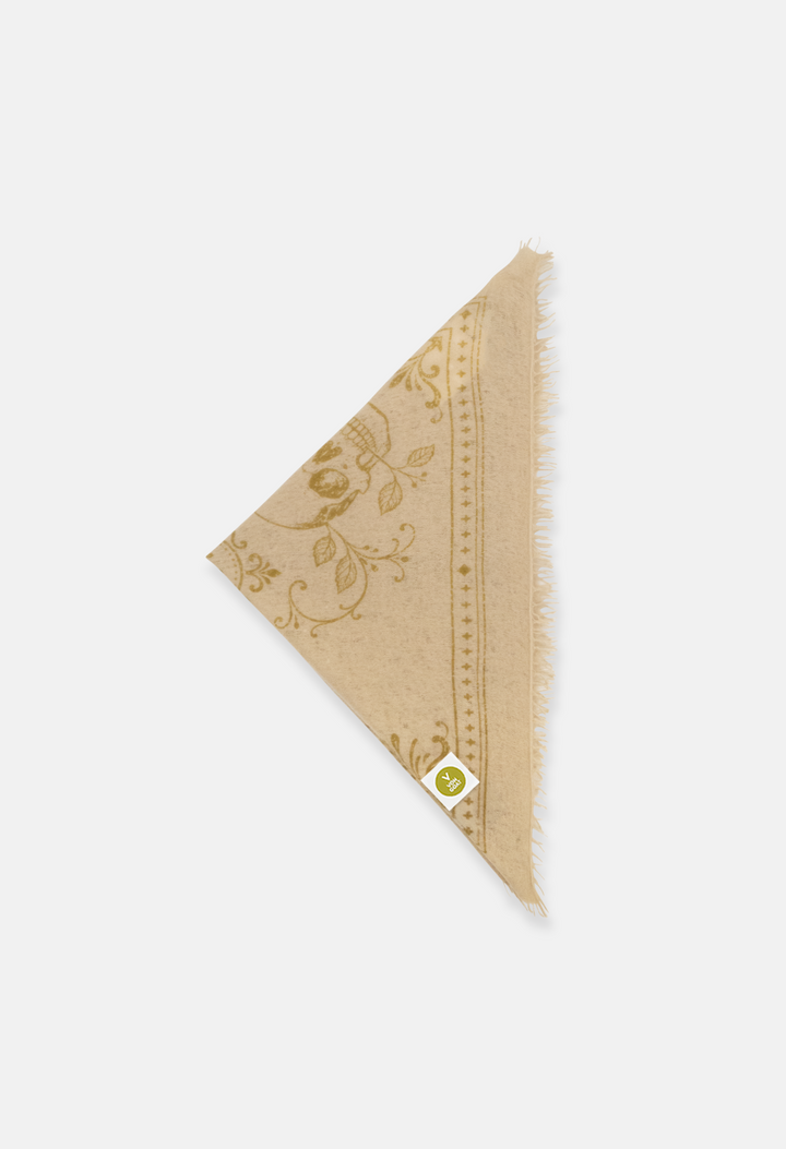 Bandana Skulls Biscotti/Bronze mit Fransen