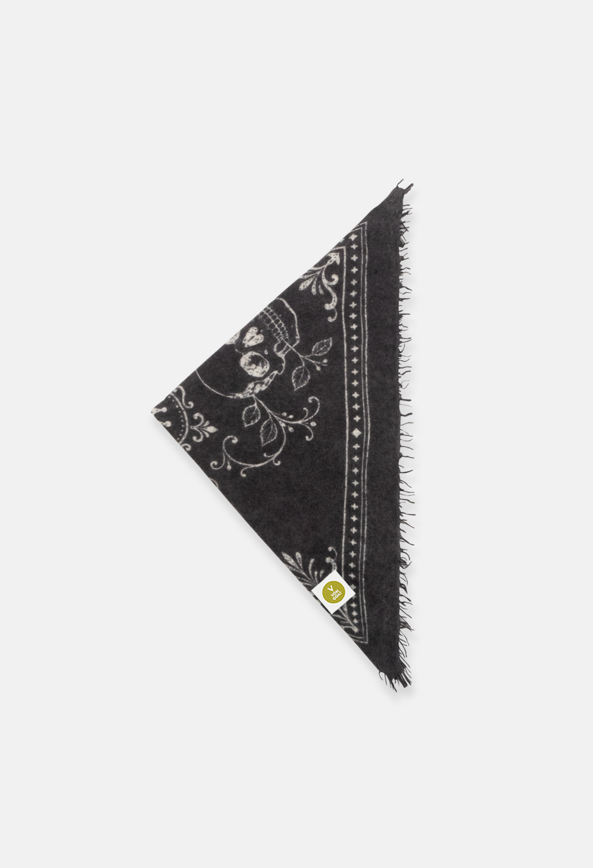 Bandana Skulls Black/White with Fringes