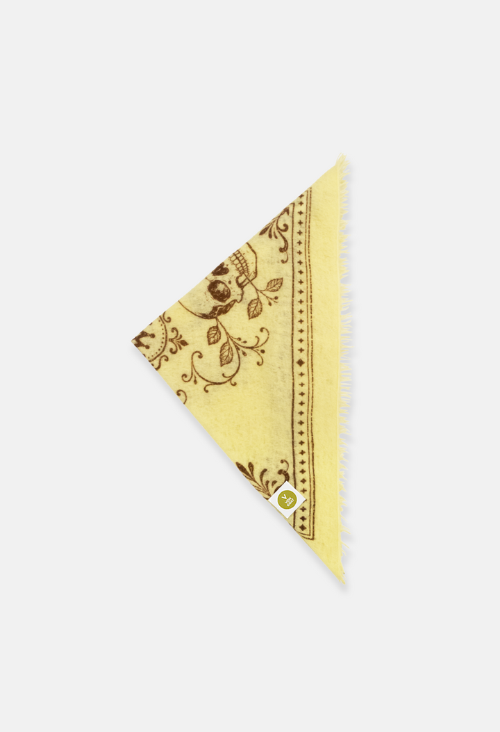 Bandana Skulls Yellow/Monk's Robe mit Fransen