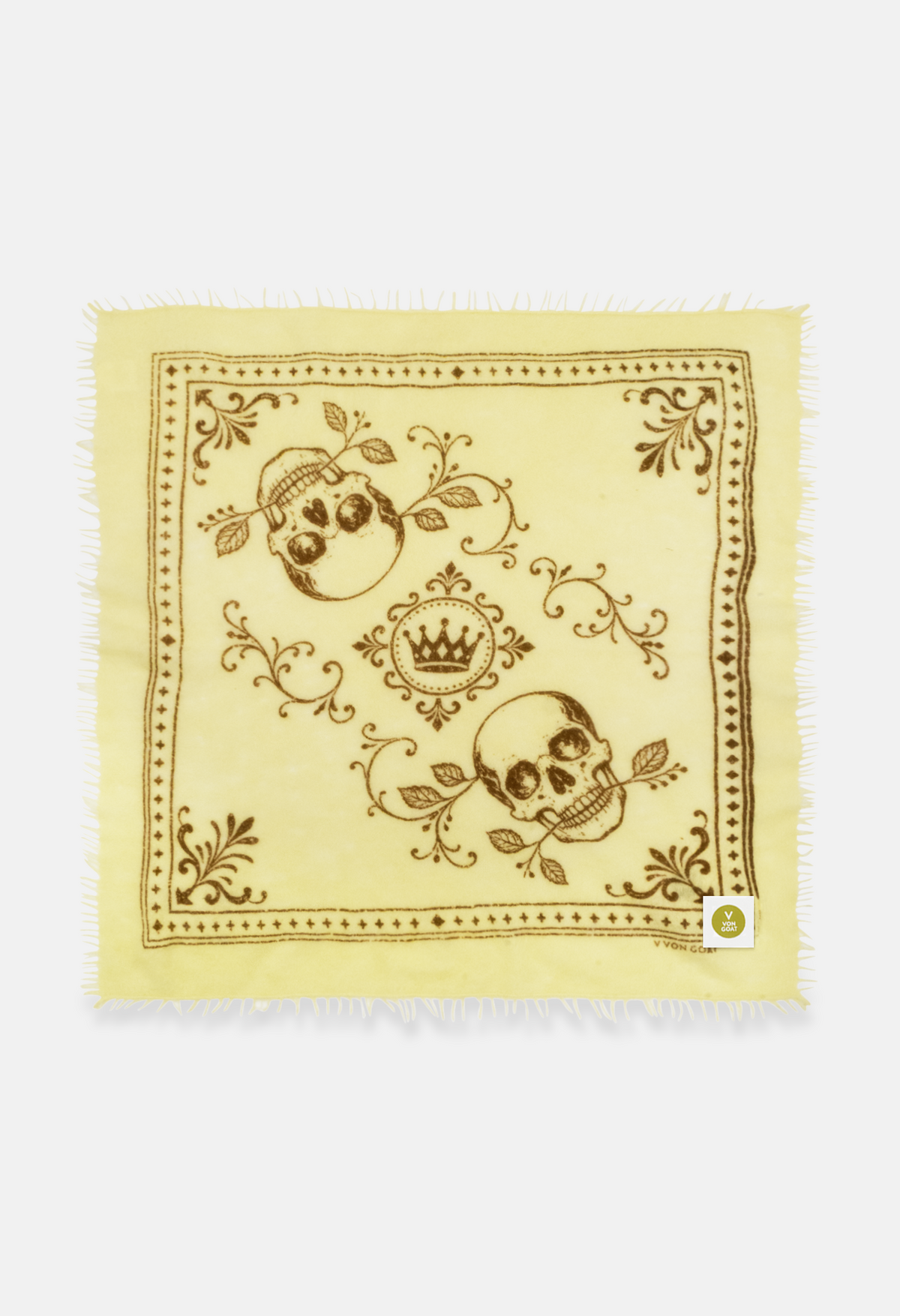 Bandana Skulls Yellow/Monk's Robe with Fringes