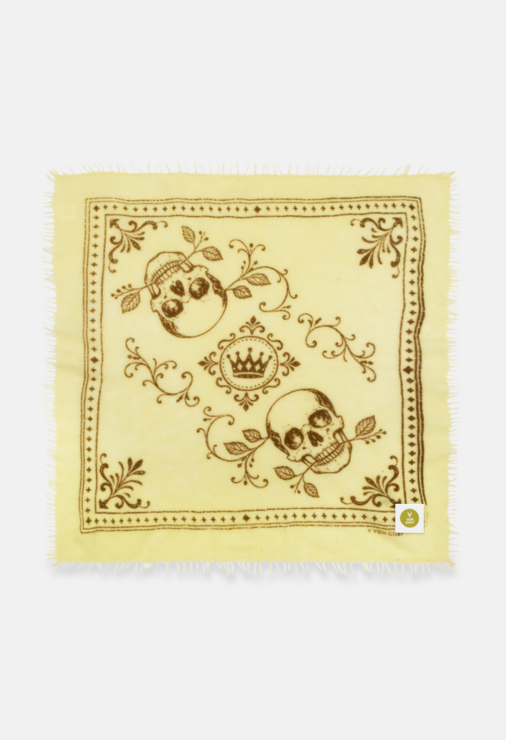 Bandana Skulls Yellow/Monk's Robe mit Fransen