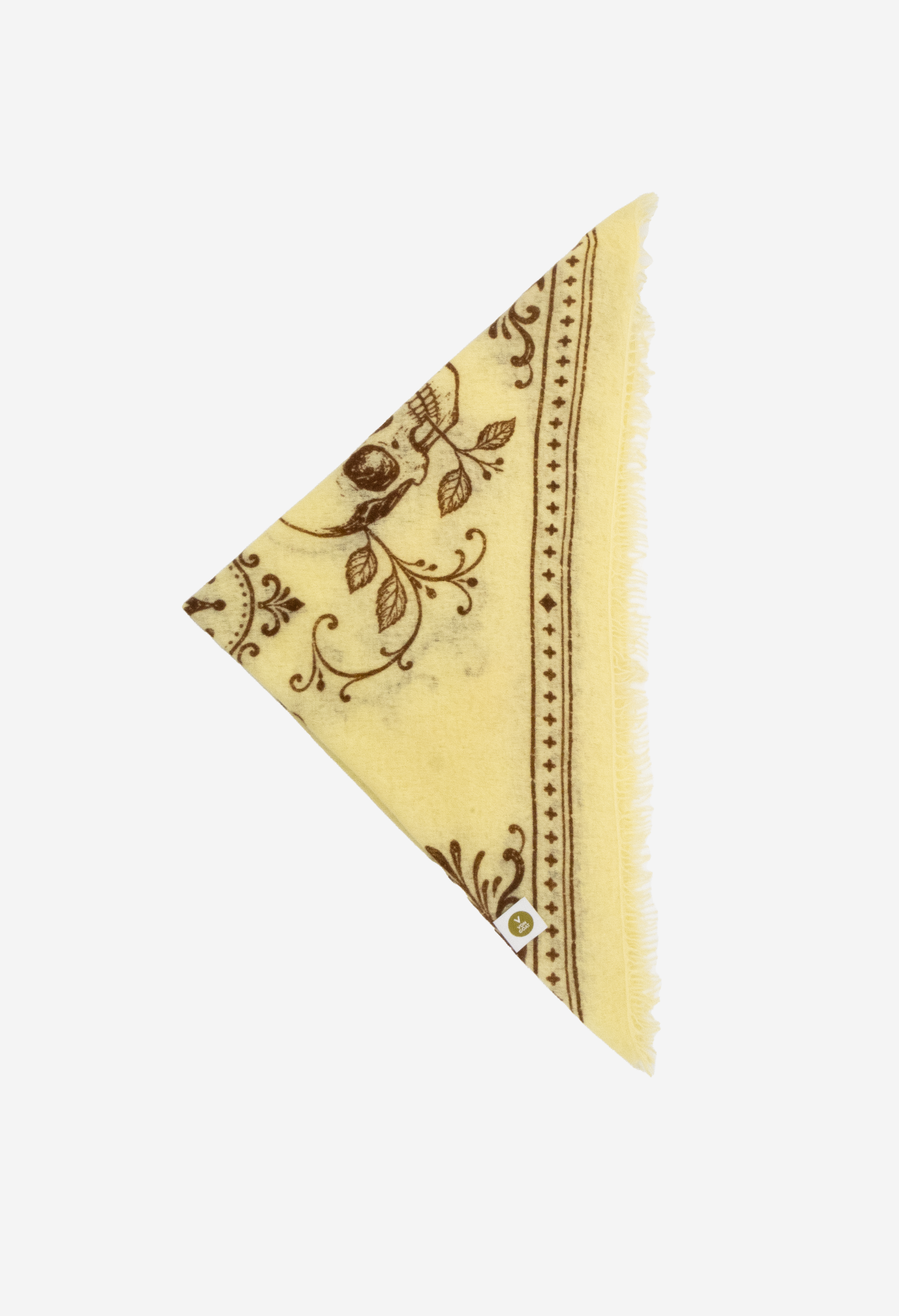 Bandana Skulls Yellow/Monk's Robe XL with Fringes