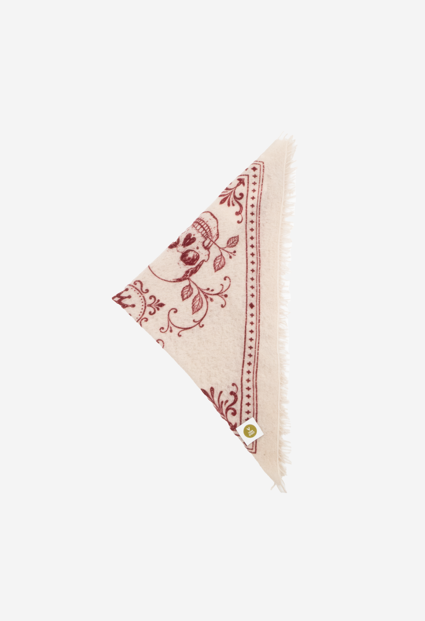 Bandana Skulls Swizzle/Red with Fringes
