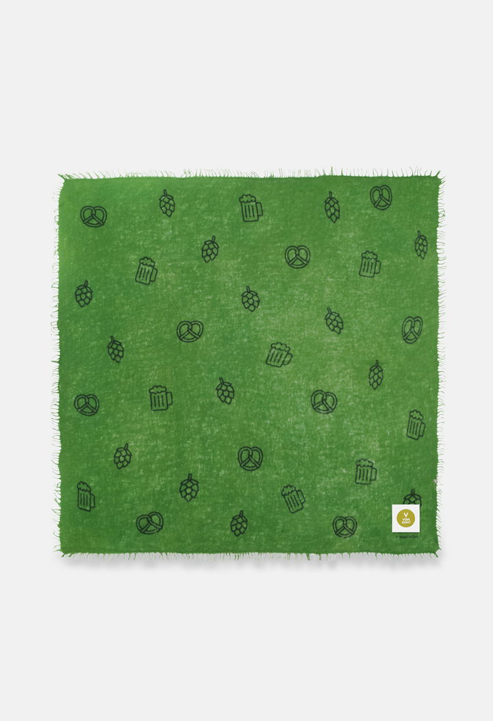 Bandana Tracht Edition Hopfen XL mit Fransen