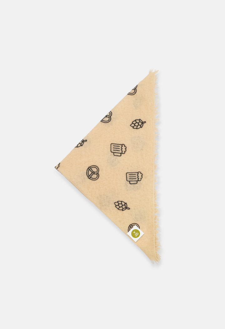 Bandana Tracht Edition Champagner mit Fransen