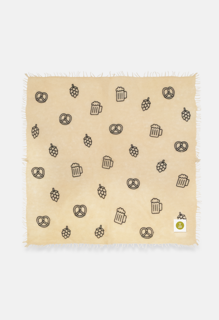 Bandana Tracht Edition Champagner mit Fransen