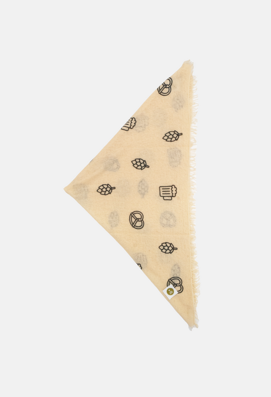 Bandana Wiesn Edition Champagner XL mit Fransen