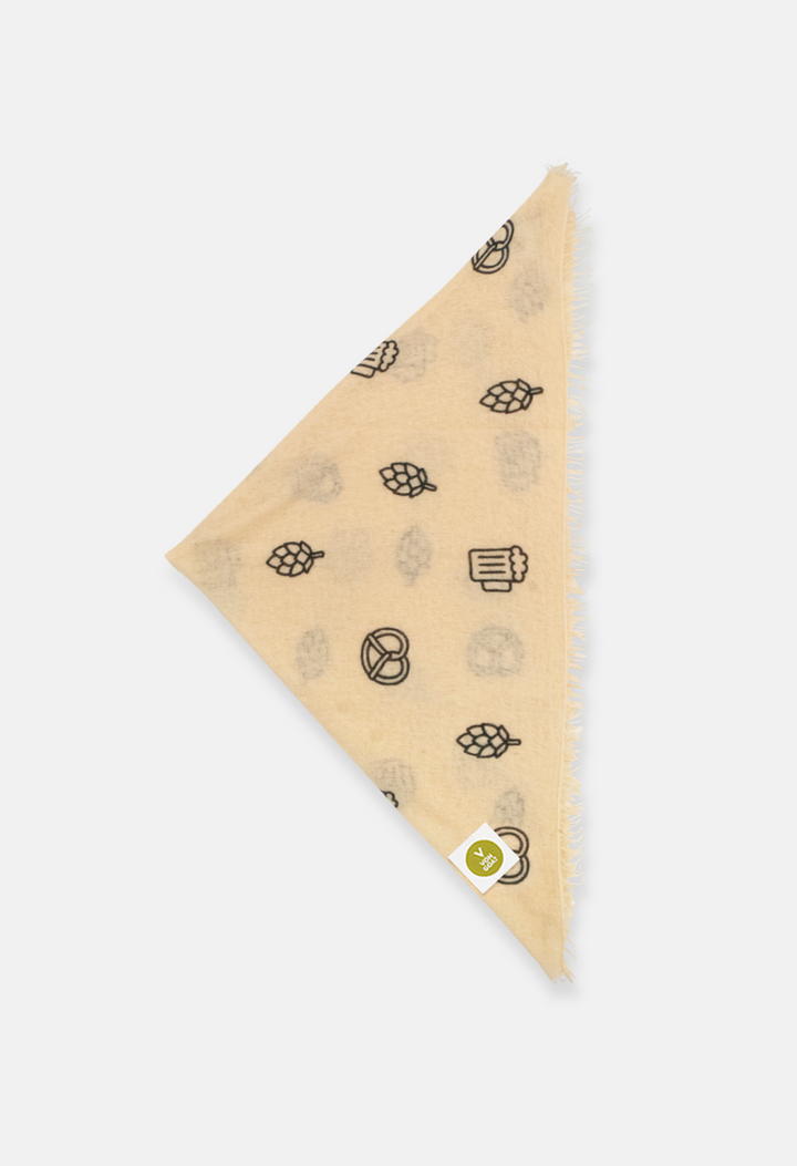 Bandana Tracht Edition Champagner XL mit Fransen
