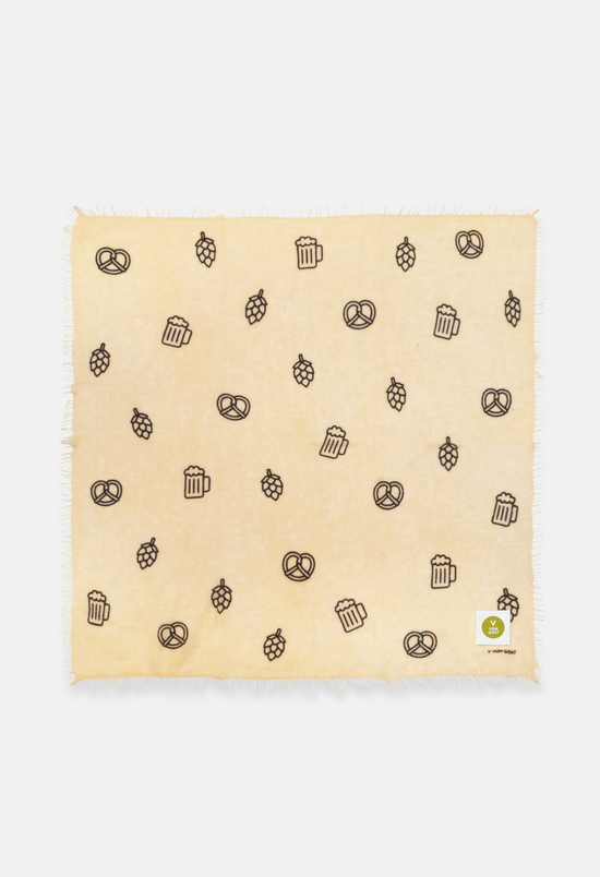 Bandana Tracht Edition Champagner XL mit Fransen