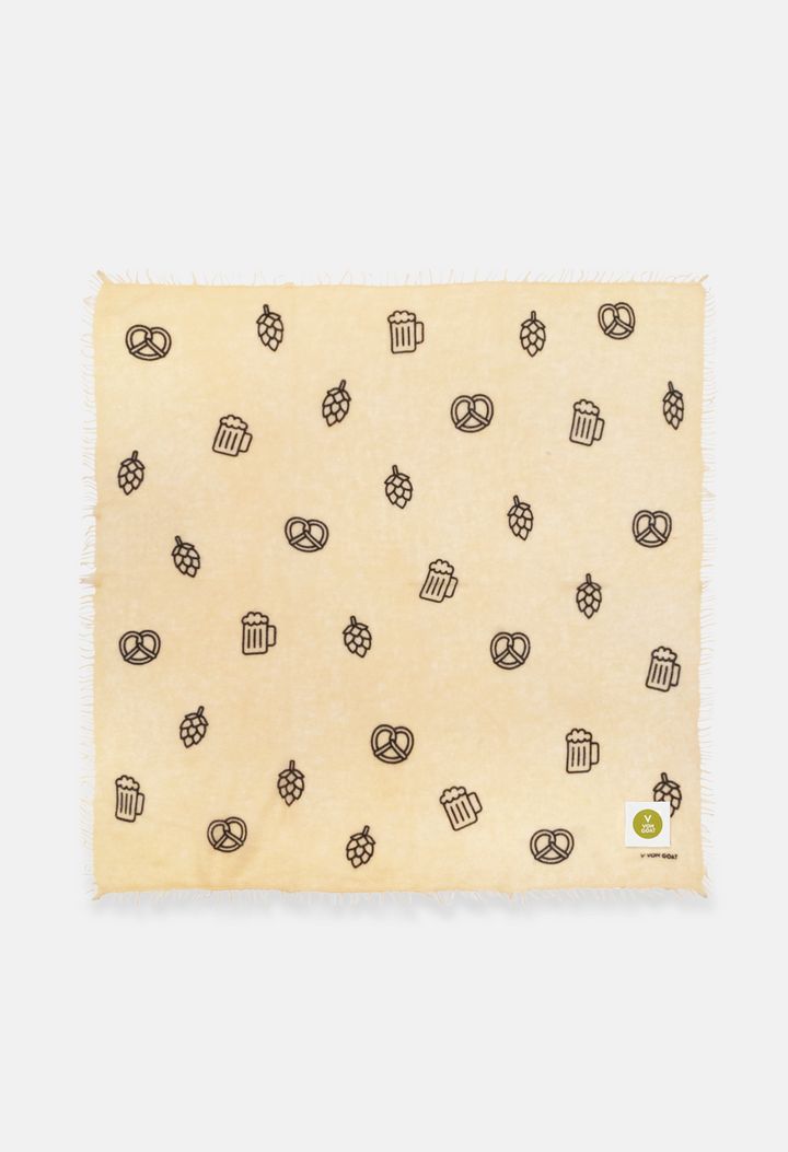 Bandana Tracht Edition Champagner XL mit Fransen