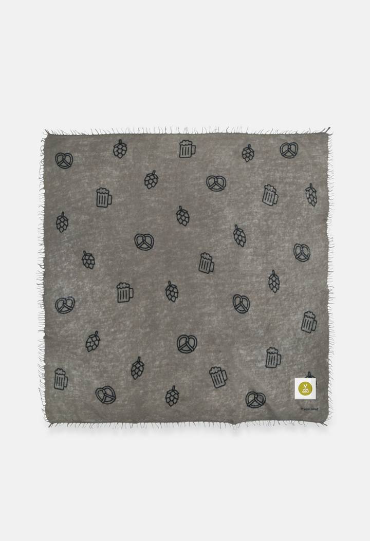 Bandana Tracht Edition Pine Bark XL mit Fransen