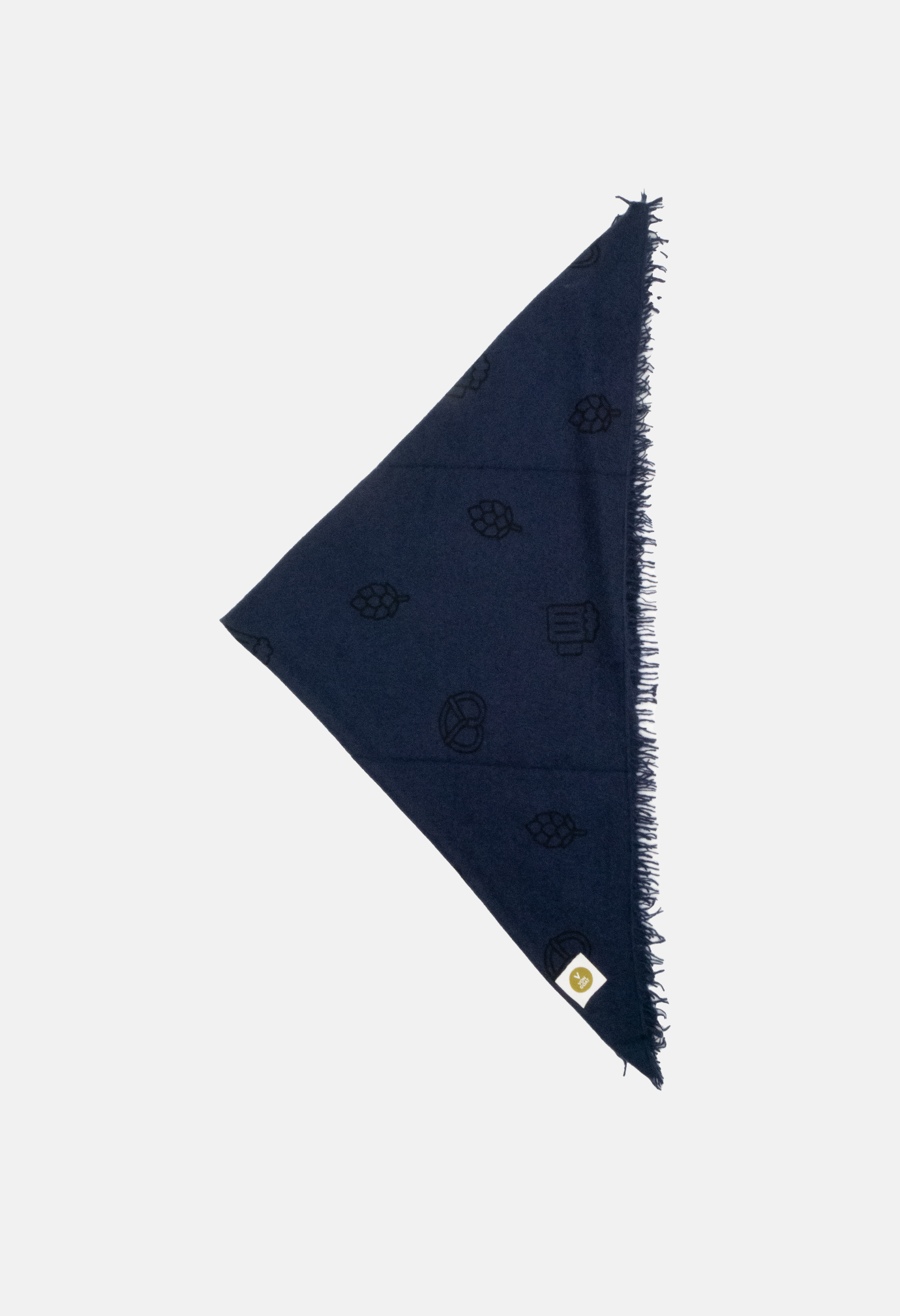 Bandana Wiesn Edition Isarblau XL mit Fransen