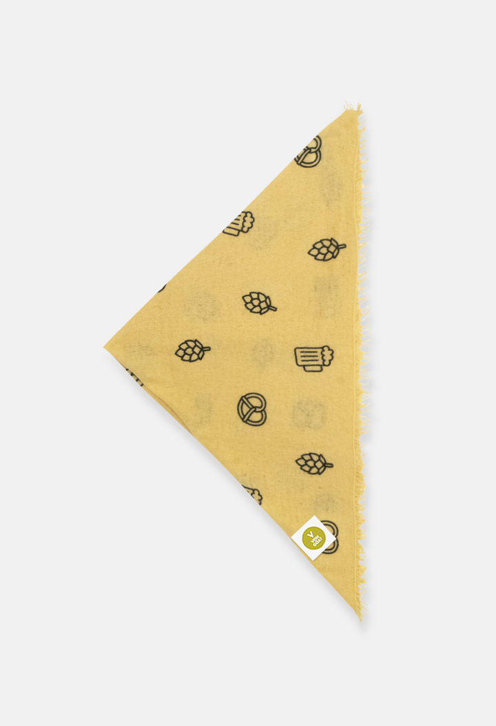 Bandana Tracht Edition Butterblume XL mit Fransen