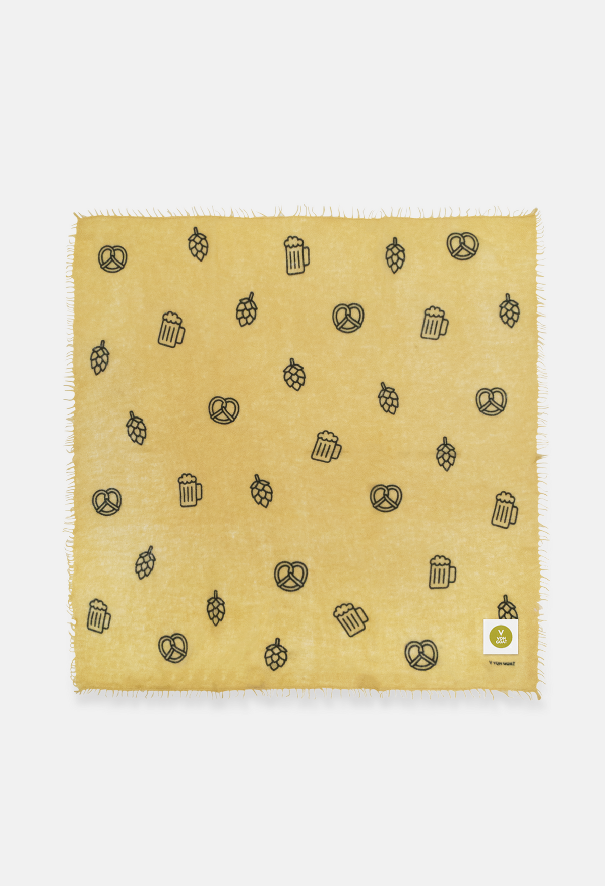 Bandana Tracht Edition Butterblume XL mit Fransen
