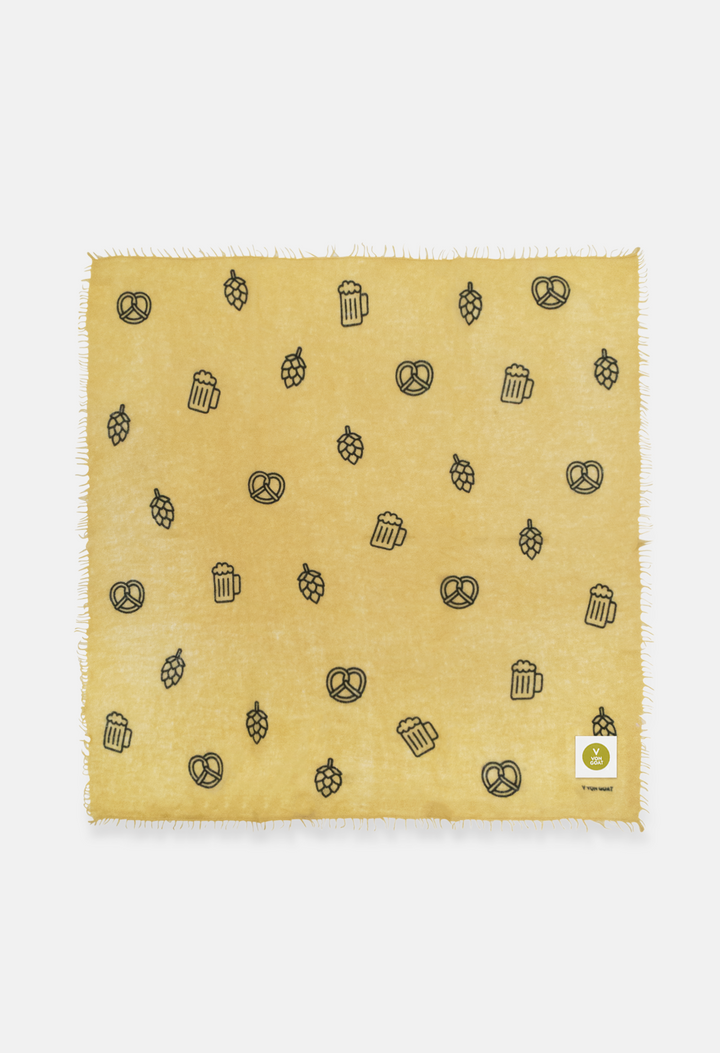 Bandana Tracht Edition Butterblume XL mit Fransen