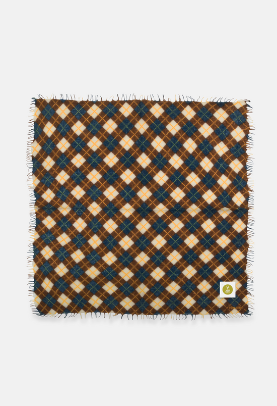Checked Bandana B with Fringes