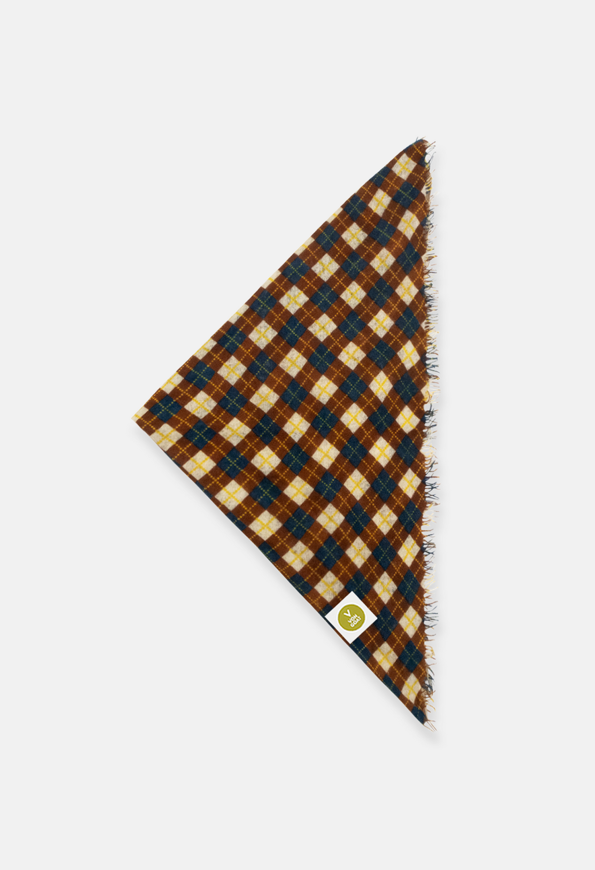 Checked Bandana B XL with Fringes