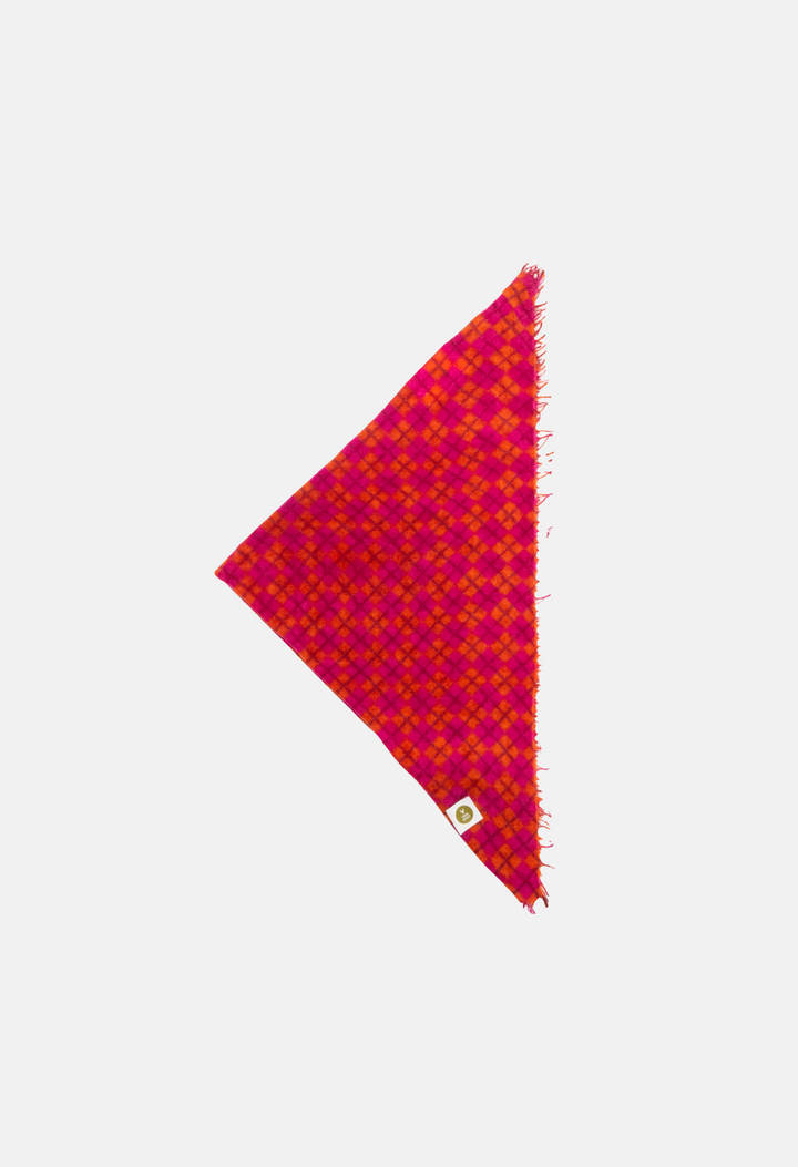 Bandana Kariert C mit Fransen