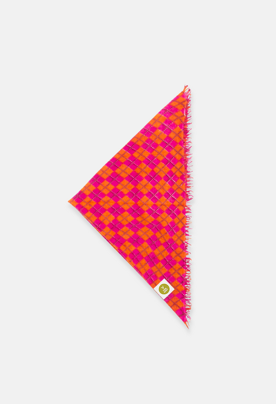 Plaid Bandana C with Fringes
