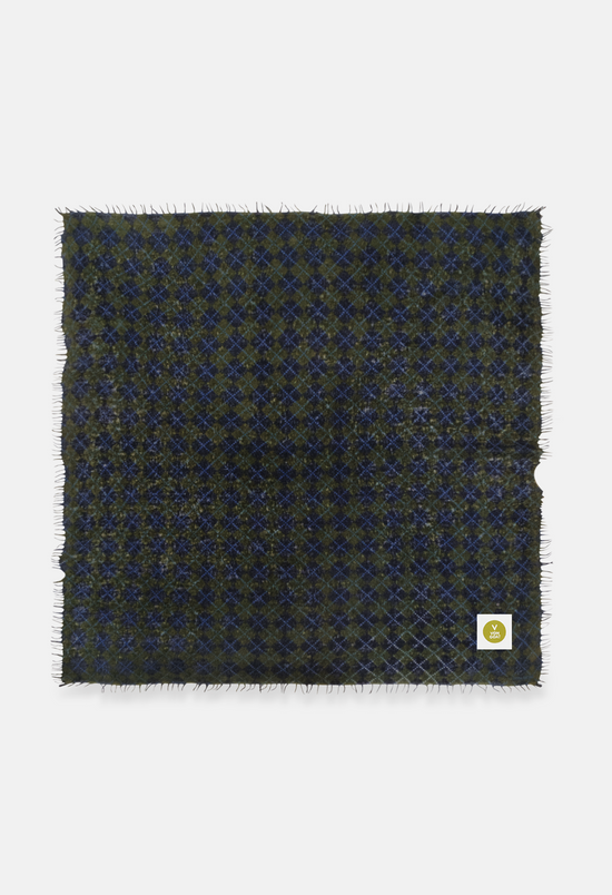 Plaid Bandana XL with Fringes