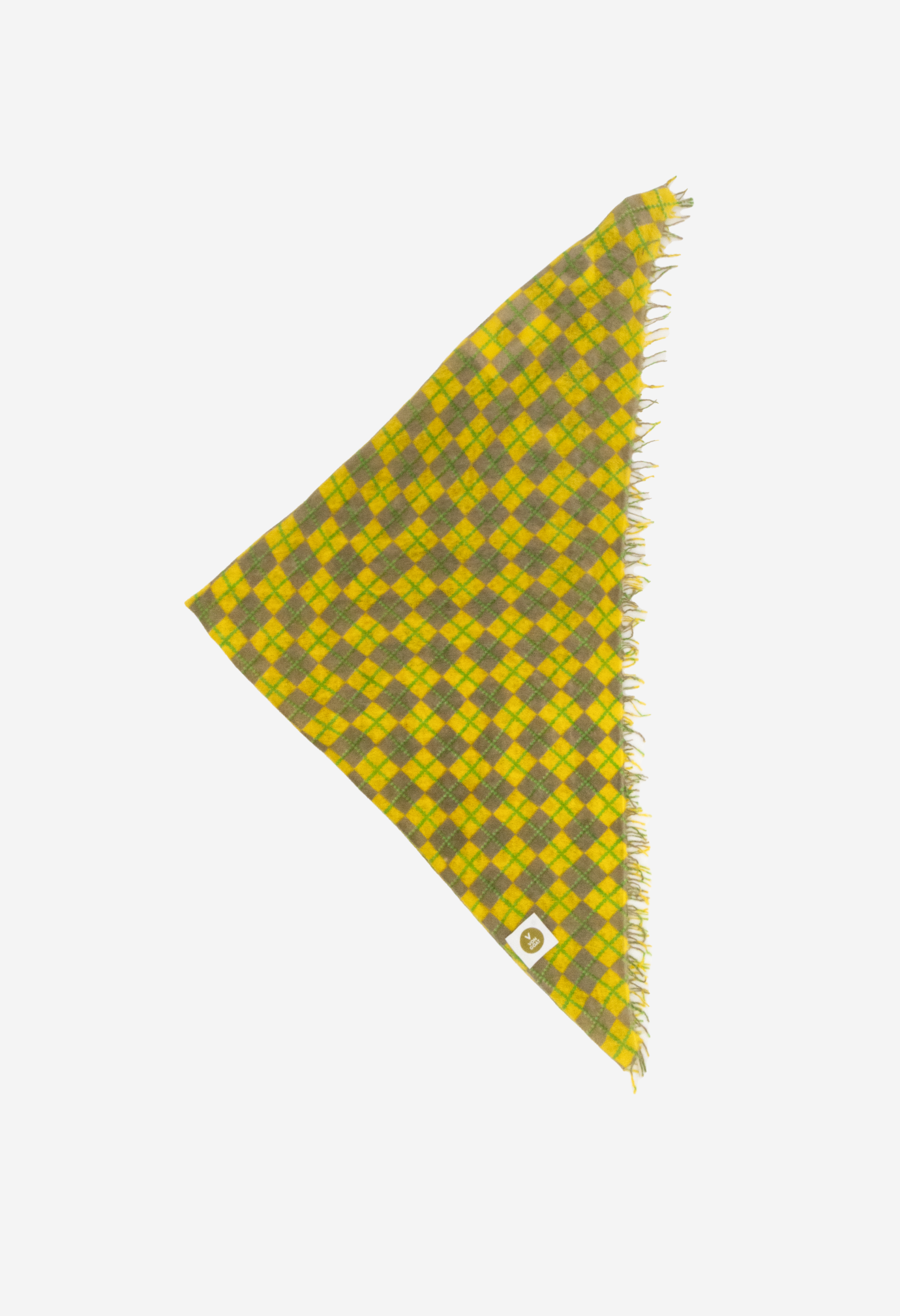 Checkered Bandana XL with Fringes