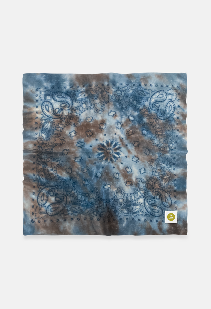 Bandana Paisley Ice Dye A XL mit Fransen