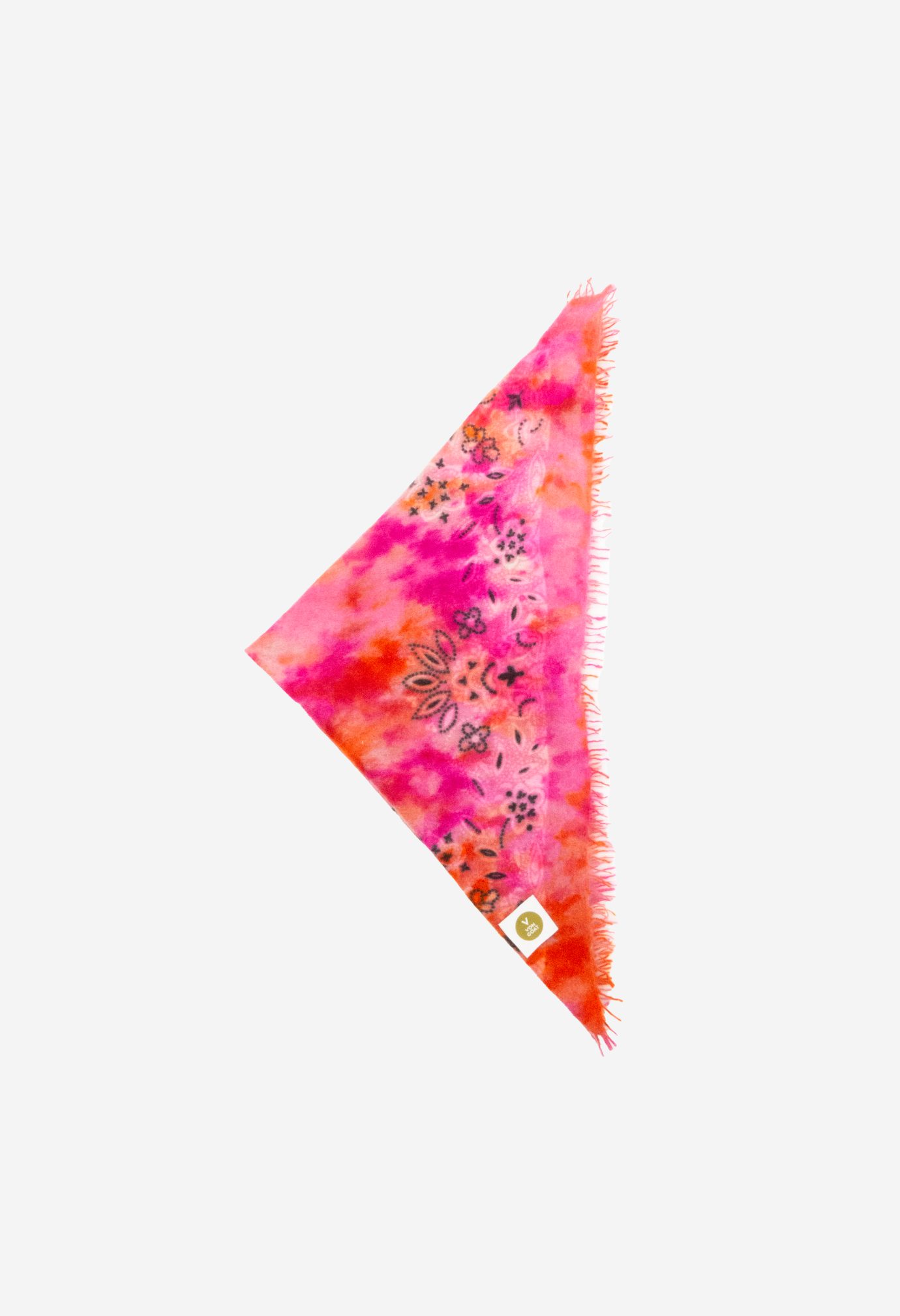 Bandana Paisley Ice Dye D mit Fransen