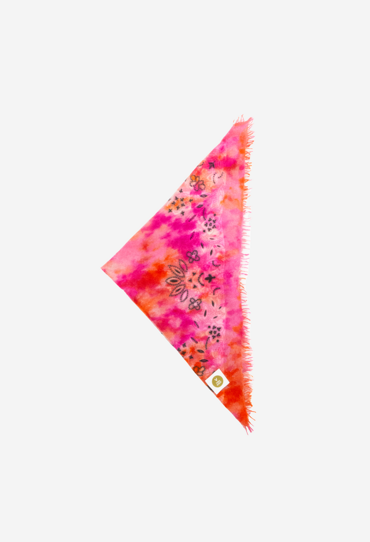 Bandana Paisley Ice Dye D mit Fransen