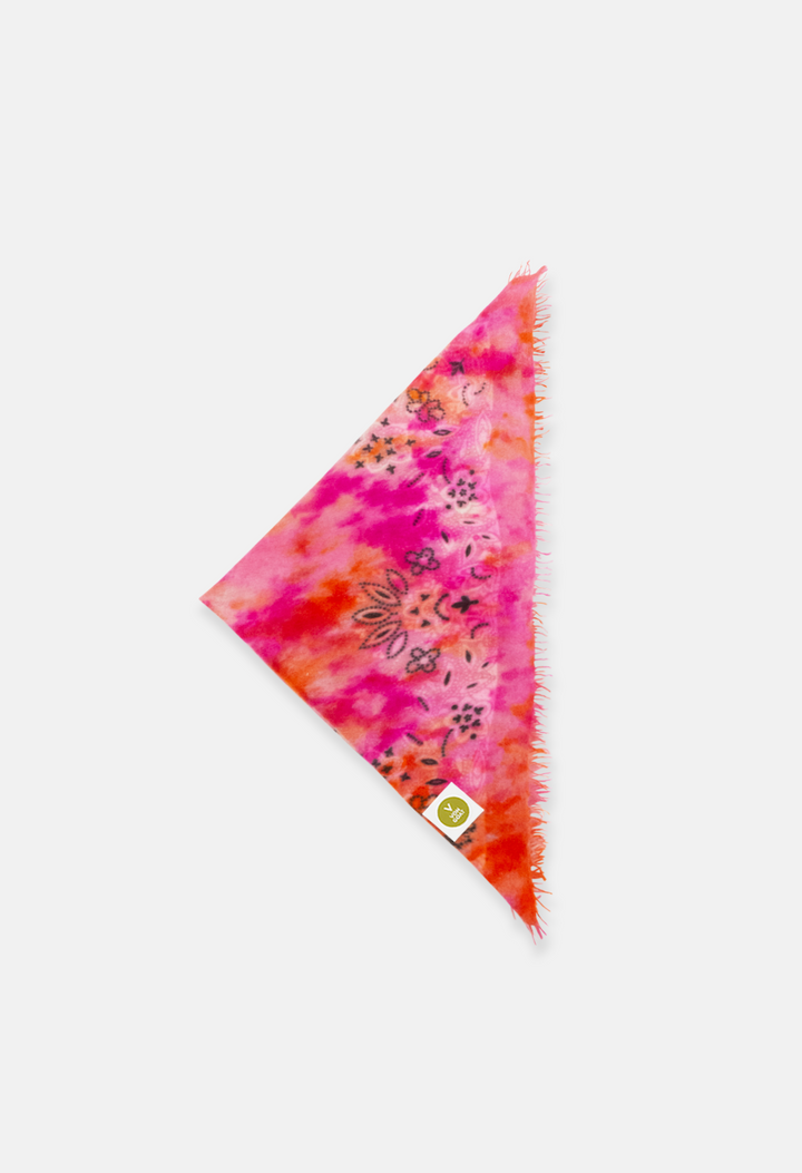 Bandana Paisley Ice Dye D mit Fransen