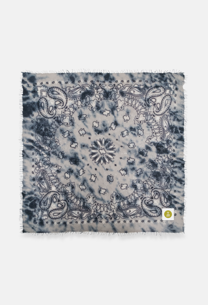Bandana Paisley Ice Dye E XL mit Fransen