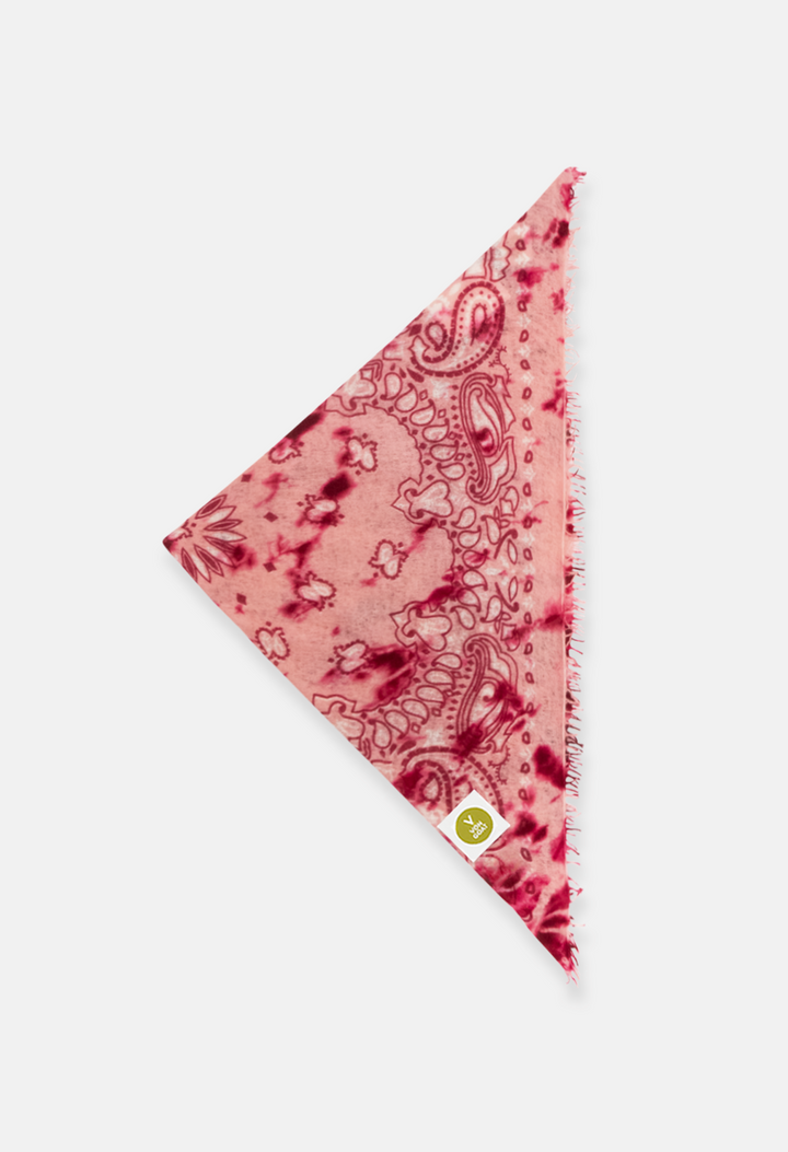Bandana Paisley Ice Dye F XL mit Fransen