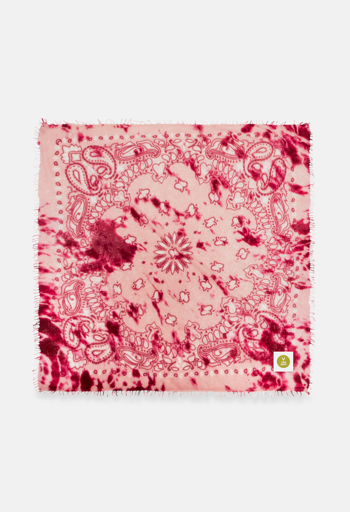 Bandana Paisley Ice Dye F XL mit Fransen