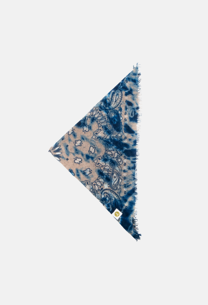 Bandana Paisley Ice Dye G mit Fransen
