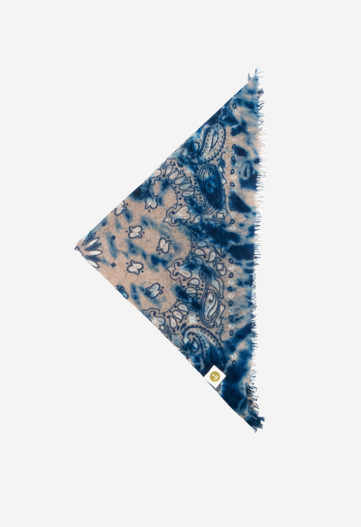 Bandana Paisley Ice Dye G XL mit Fransen