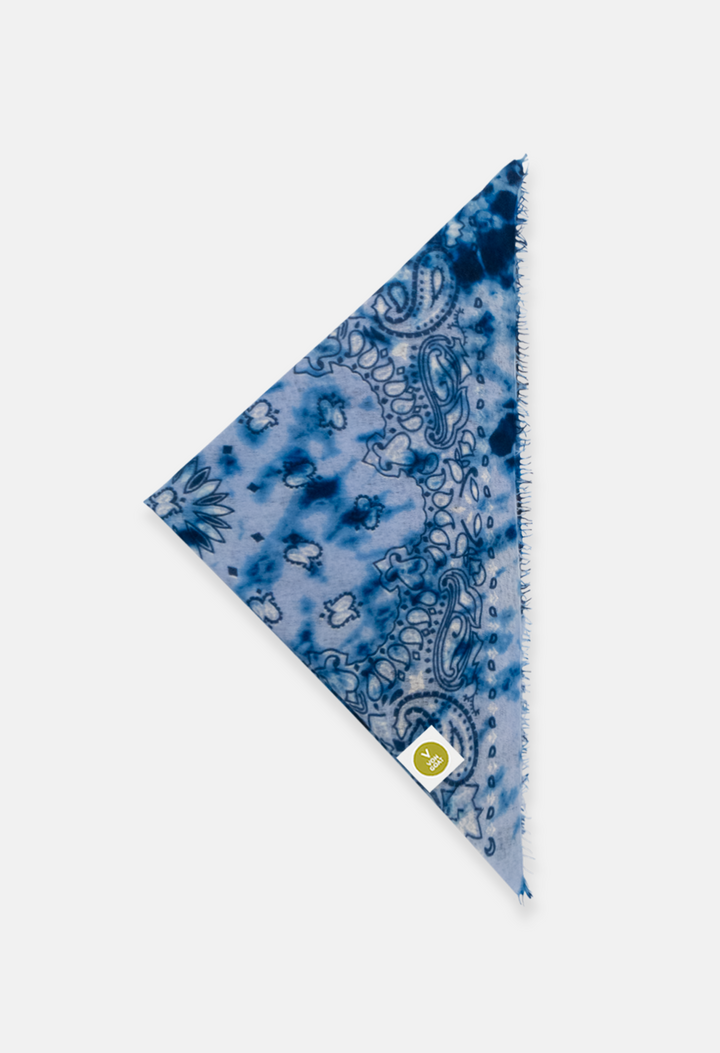Bandana Paisley Ice Dye H XL mit Fransen