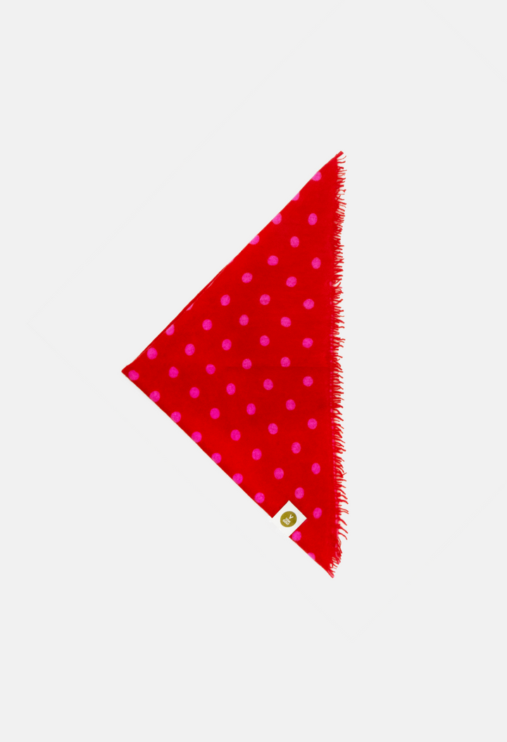 Bandana Polka Dot Orange Daisy/Sugar Plum mit Fransen