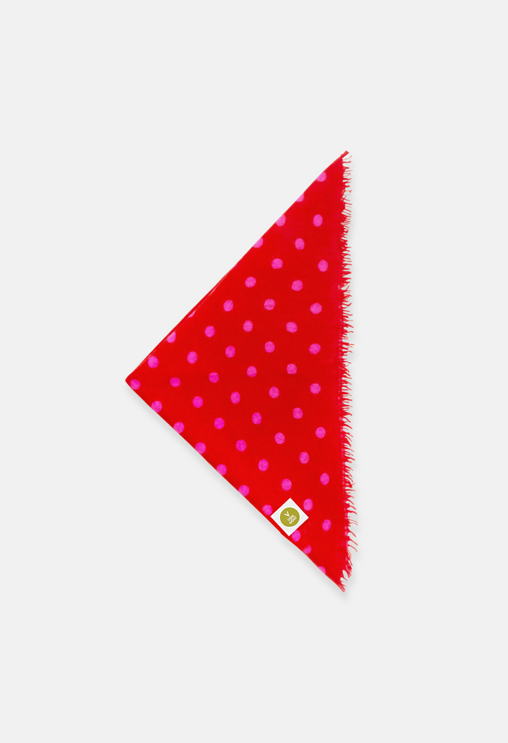 Bandana Polka Dot Orange Daisy/Sugar Plum mit Fransen