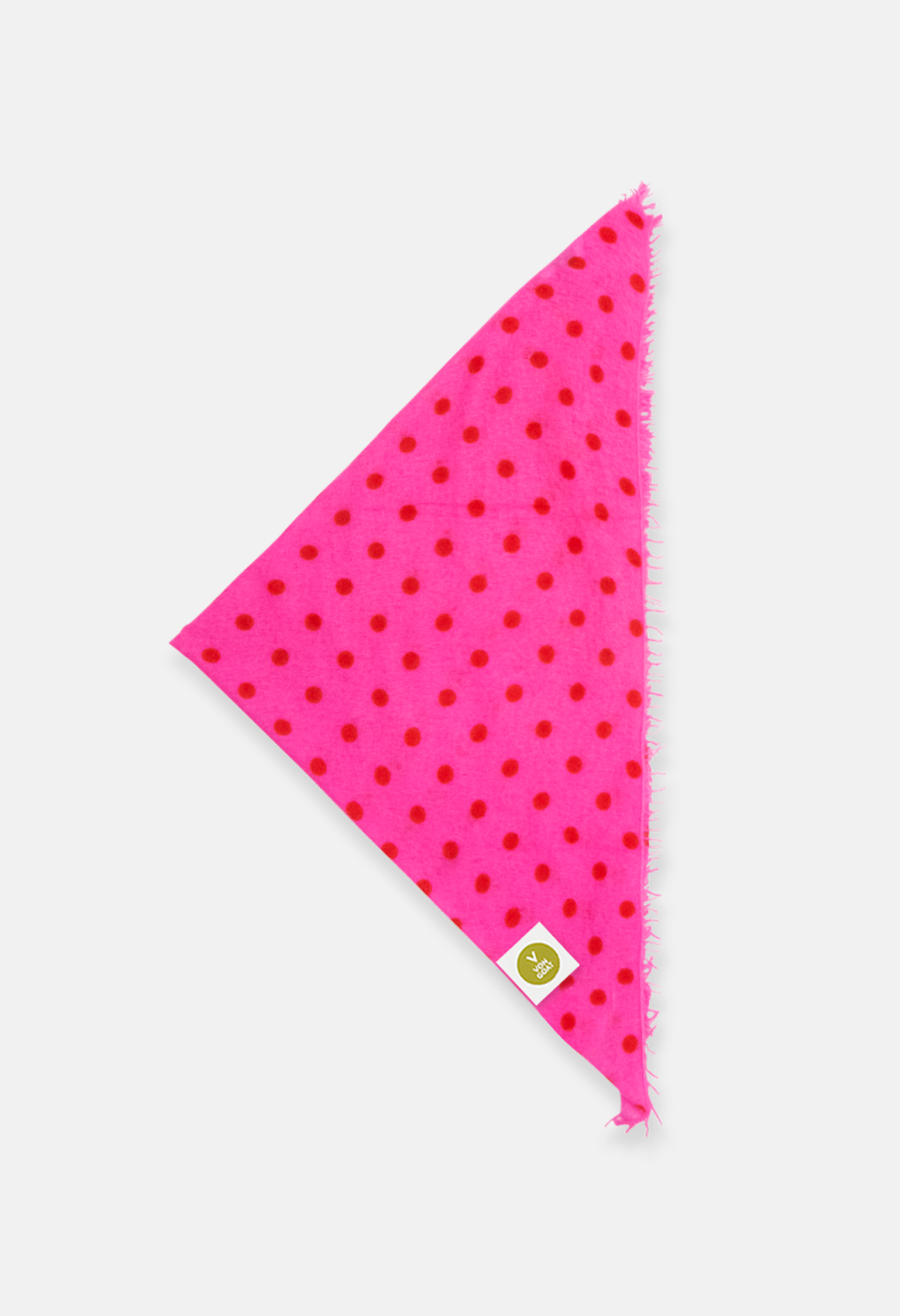 Bandana Polka Dot Sugar Plum/Orange Daisy XL mit Fransen