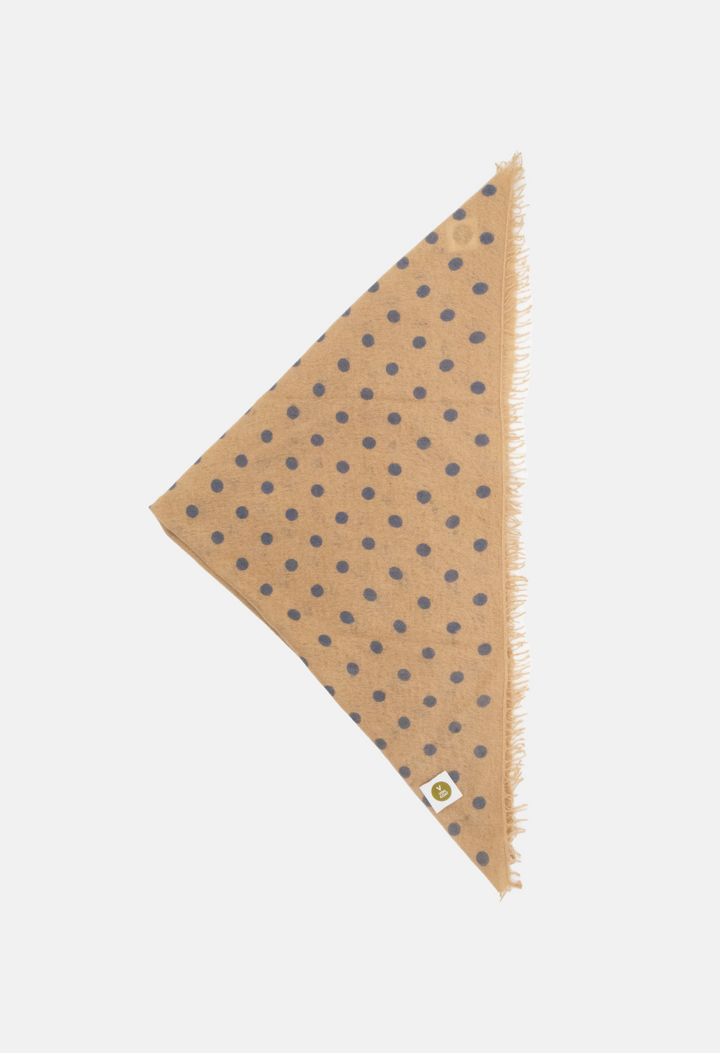 Bandana Polka Dot Sand/Delia Robbia XL mit Fransen