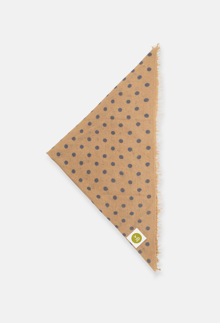 Bandana Polka Dots Sand/Delia Robbia XL mit Fransen