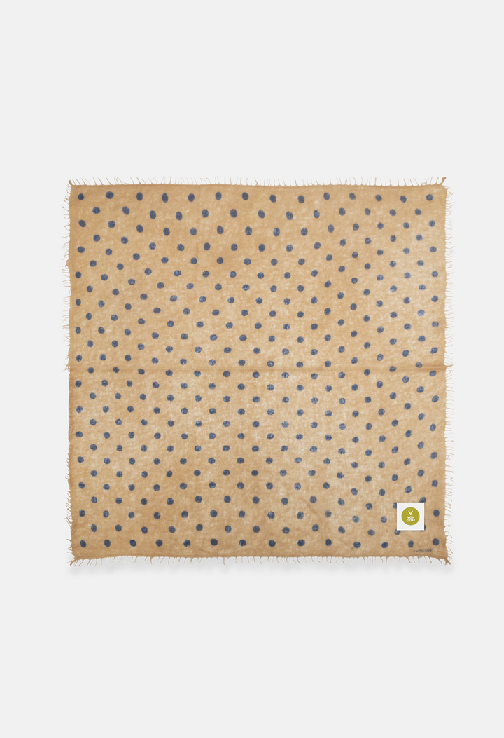 Bandana Polka Dots Sand/Delia Robbia XL mit Fransen