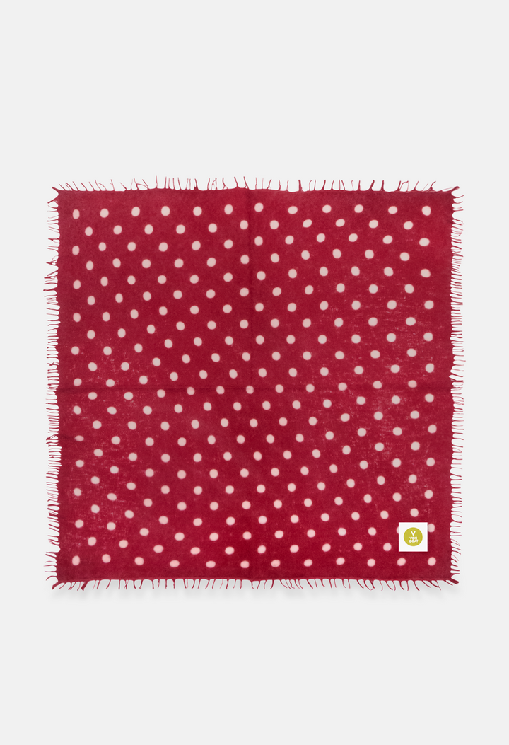 Bandana Polka Dot Rhythmic Red/Rose mit Fransen