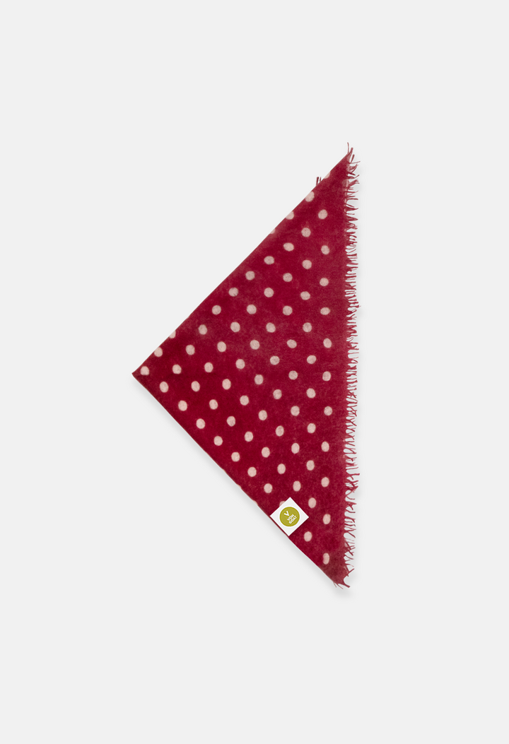 Bandana Polka Dot Rhythmic Red/Rose mit Fransen