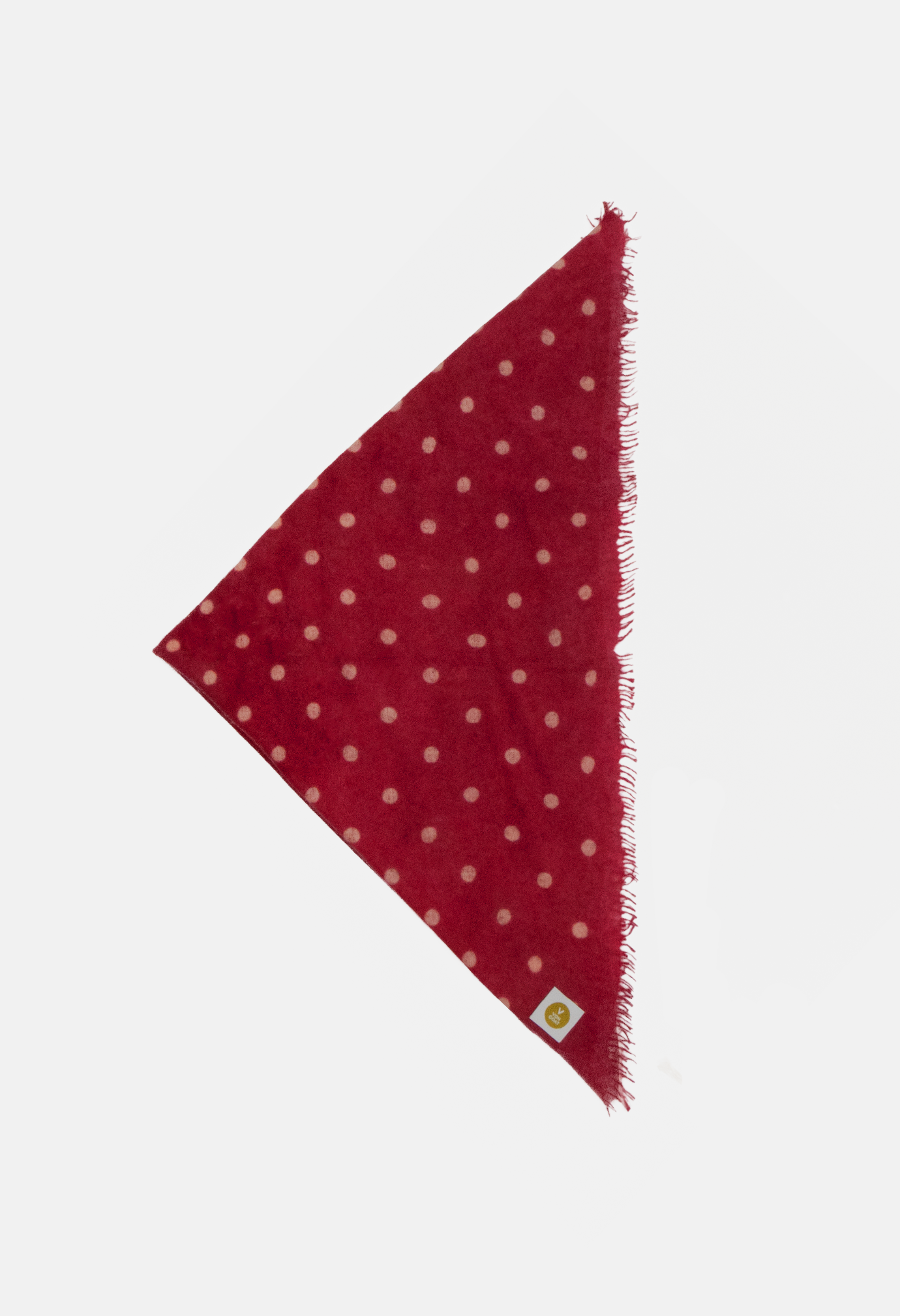 Bandana Polka Dot Rhythmic Red/Rose XL with fringes
