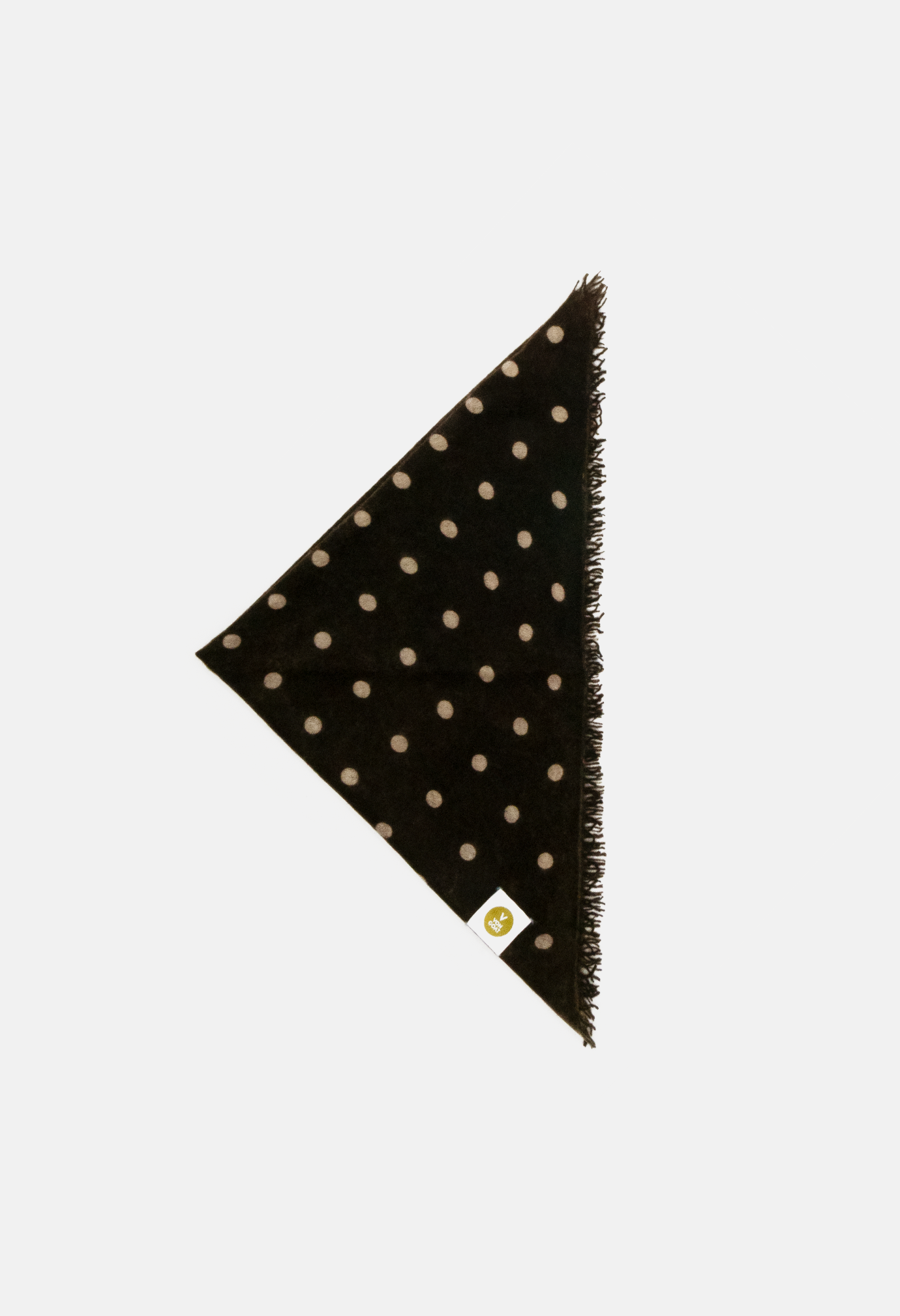 Bandana Polka Dot Canteen/Greige with Fringe