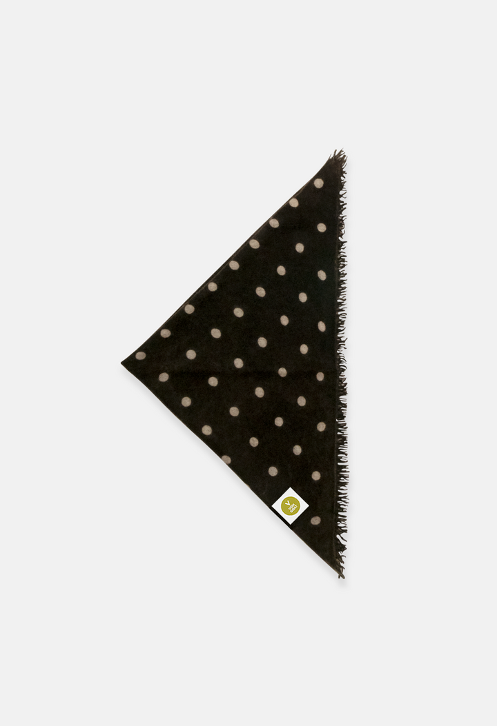 Bandana Polka Dot Canteen/Greige mit Fransen