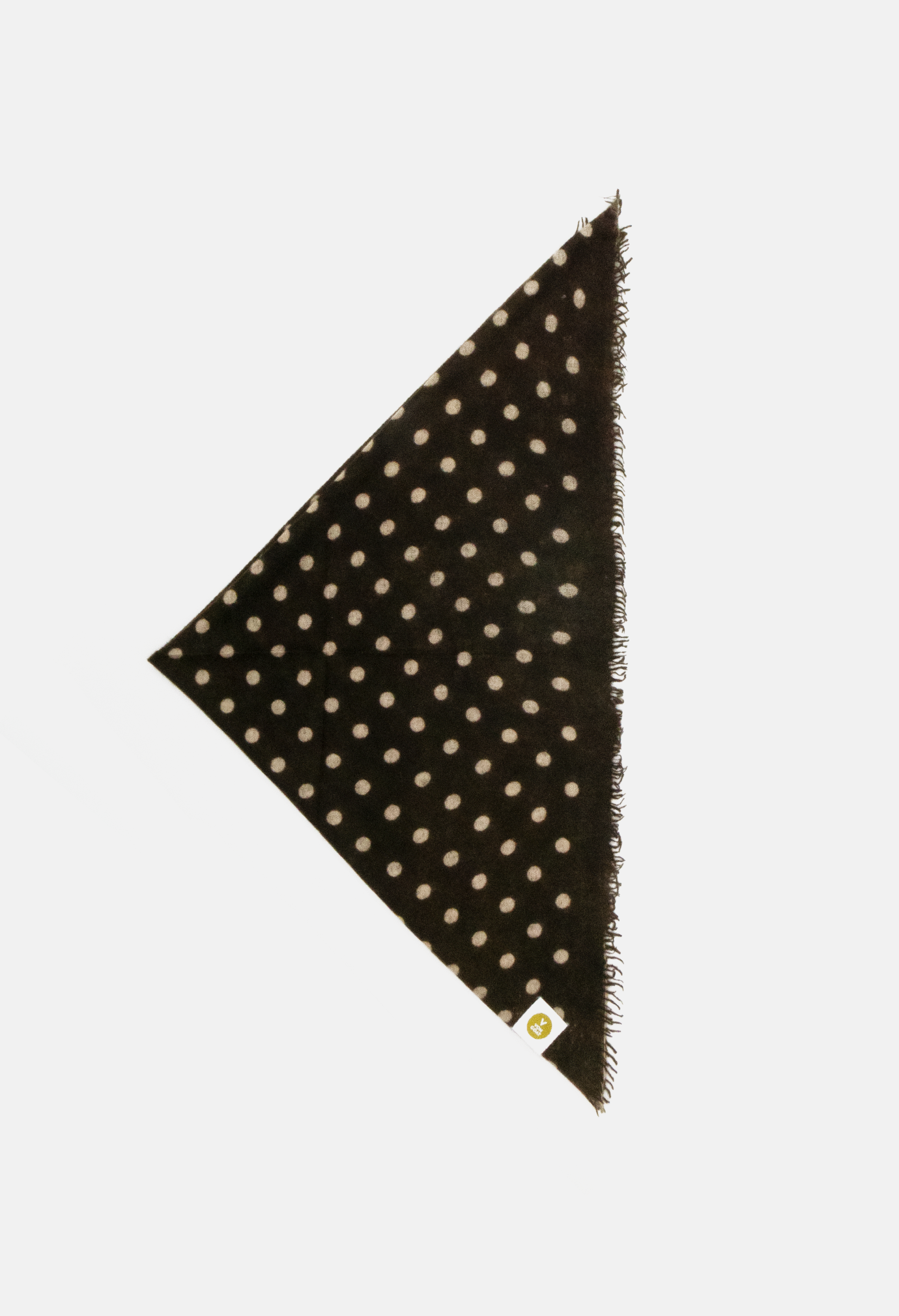 Bandana Polka Dot Canteen/Greige XL with Fringe